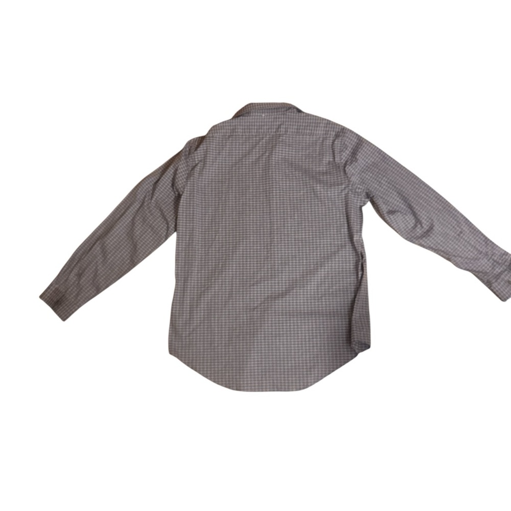 Calvin Klein Men's Purple and White Checkered Shirt - Picture 2 of 4